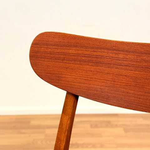 Danish set of 4 dining chairs in teak & beech by Falsled