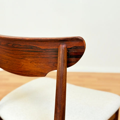 Danish set of 4 dining chairs in Santos rosewood