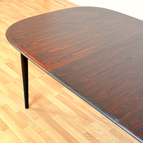 Danish dining table in Santos rosewood by Skovmand & Andersen
