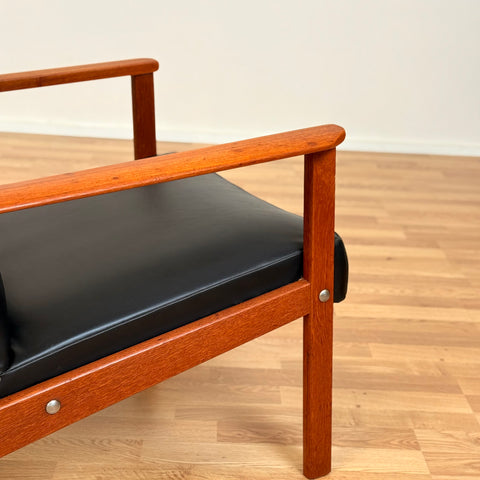 Swedish armchair in solid teak wood