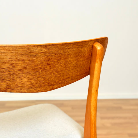 Danish set of 6 dining chairs in oak & beech by Findahl
