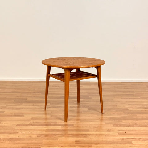 Round coffee table in teak & elm, 1950s-60s, Denmark