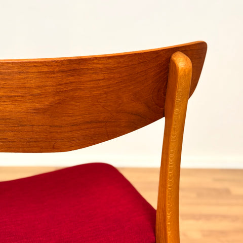 Danish set of 6 dining chairs in teak & beech by Findahl