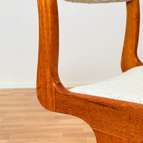 Danish dining chairs in solid teak by Gangso Møbler