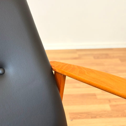 Swedish sofa in solid beech wood