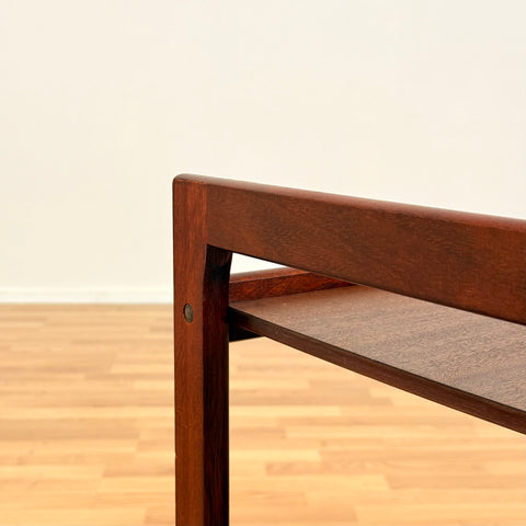 Trolley table in mahogany