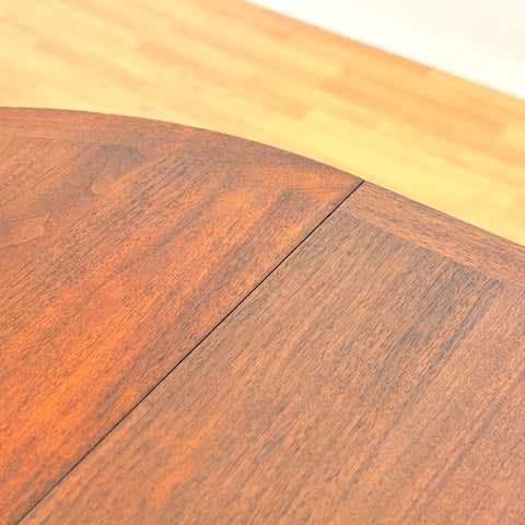 Swedish round dining table in walnut
