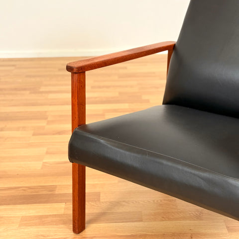 Swedish armchair in solid teak wood