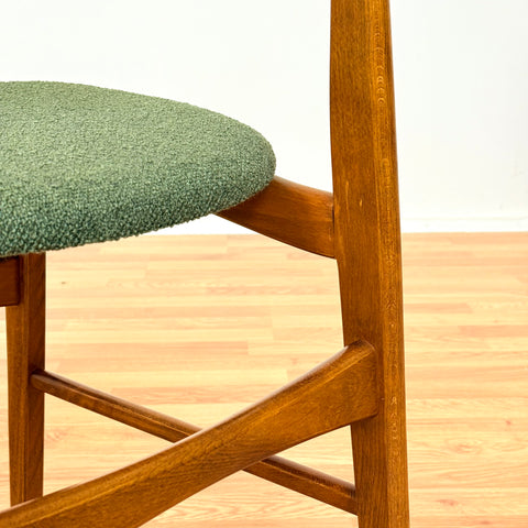 Swedish set of 4 dining chairs in teak and beech by IKEA, "Boel"