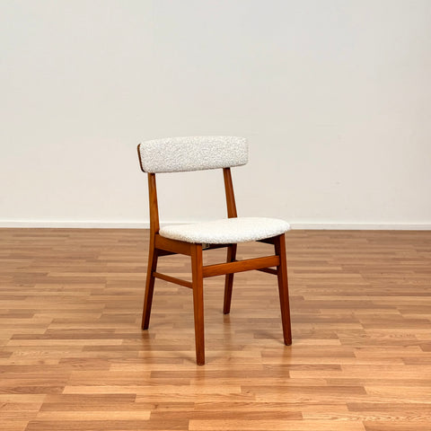 Danish set of 6 dining chairs in beech & teak by Farstrup