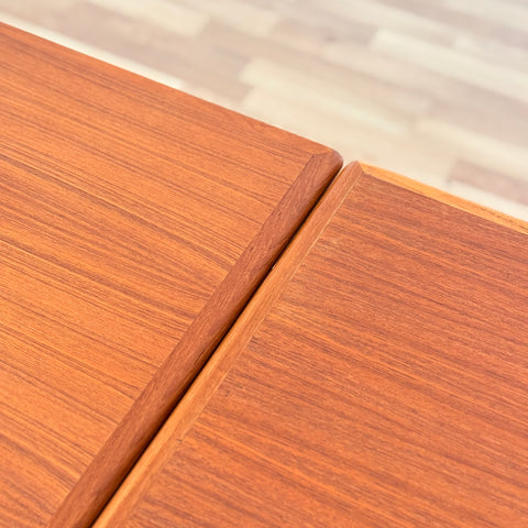 Danish small square dining table in teak