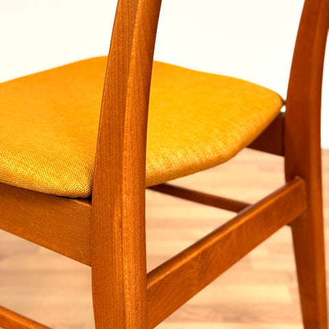 Danish set of 4 dining chairs in teak & beech by Findahl