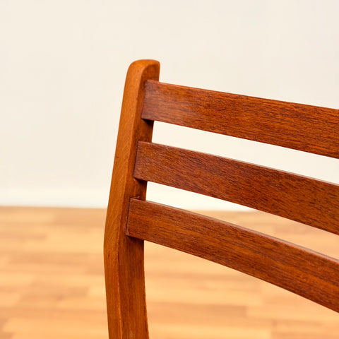 Danish set of 4 dining chairs in teak & beech