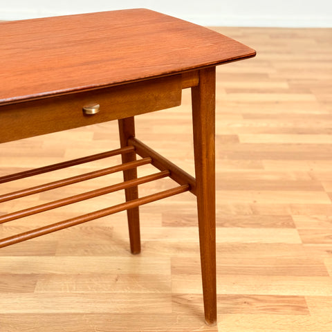 Danish bedside table in teak & beech