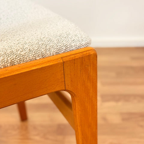 Danish set of 8 dining chairs in beech by Erik Buch