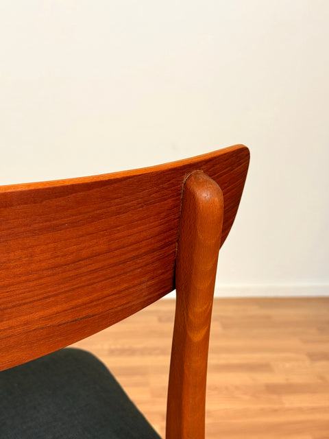 Danish set of 6 dining chairs in teak & beech by Findahl
