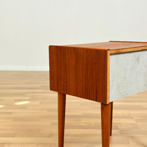 Swedish bedside table in teak & beech