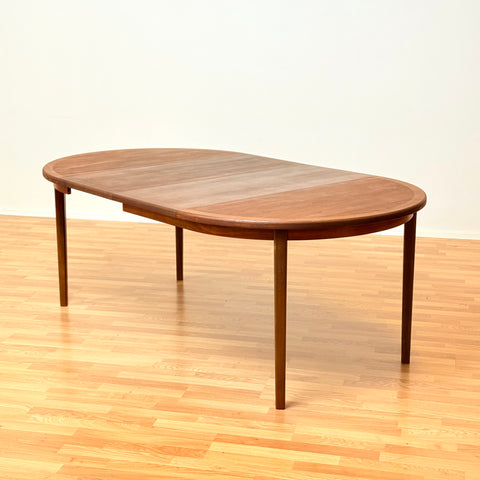 Swedish round dining table in teak