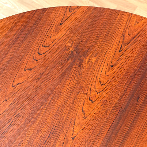 Danish round dining table in Santos rosewood