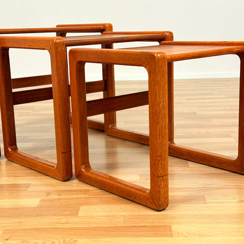 Danish set of nest of tables in teak