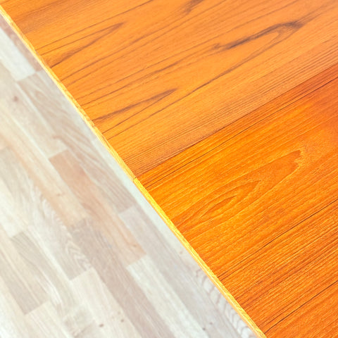 Swedish dining table in teak & oak