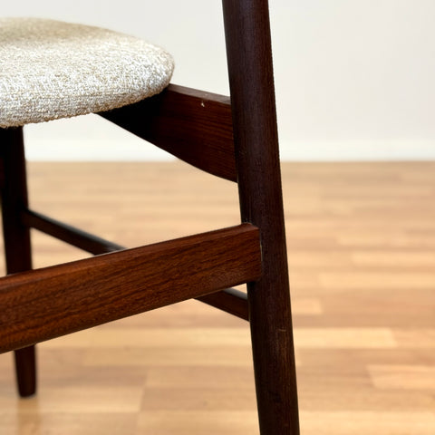 Danish dining chairs in teak & walnut