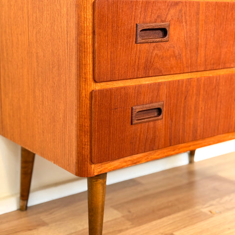 Chest of 3 drawers in teak, 1950s-60s, Denmark - Beyo Vintage