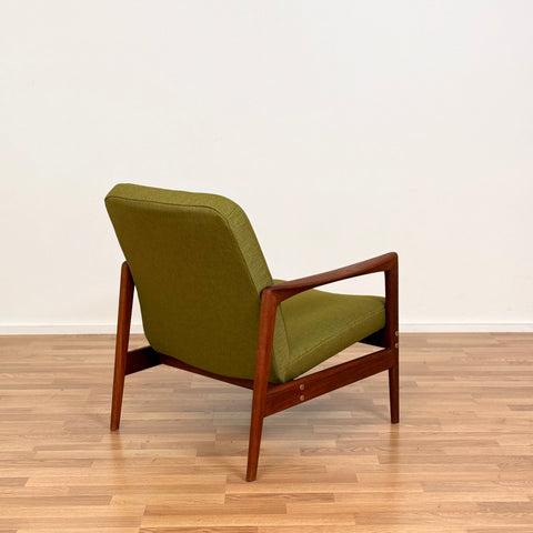 PRICE Armchair and stool in teak by Alf Snensson, 1950s-60s, Sweden - Beyo Vintage