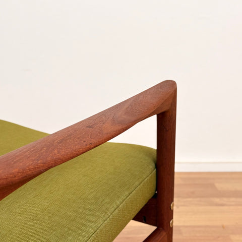 PRICE Armchair and stool in teak by Alf Snensson, 1950s-60s, Sweden - Beyo Vintage