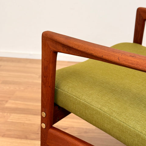 PRICE Armchair and stool in teak by Alf Snensson, 1950s-60s, Sweden - Beyo Vintage