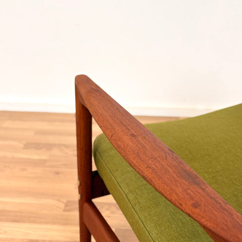 PRICE Armchair and stool in teak by Alf Snensson, 1950s-60s, Sweden - Beyo Vintage
