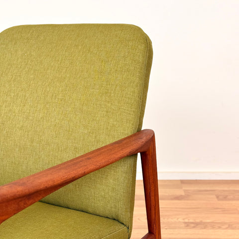 PRICE Armchair and stool in teak by Alf Snensson, 1950s-60s, Sweden - Beyo Vintage