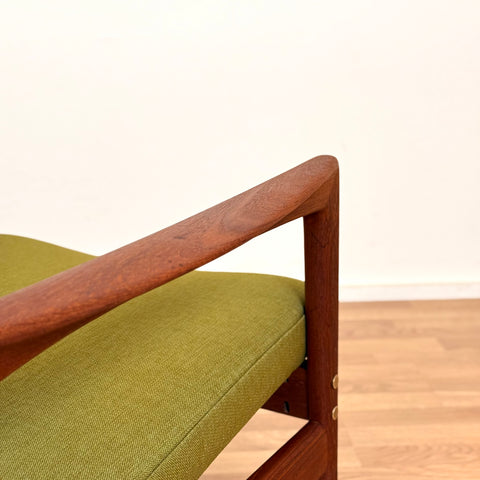 PRICE Armchair and stool in teak by Alf Snensson, 1950s-60s, Sweden - Beyo Vintage