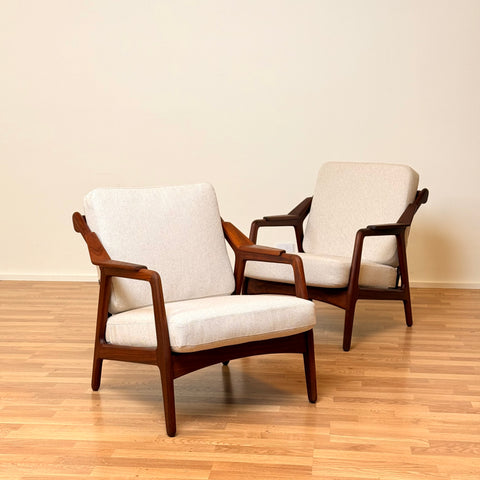 Armchair in solid teak by H. Brockmann-Petersen, 1950s-60s Denmark