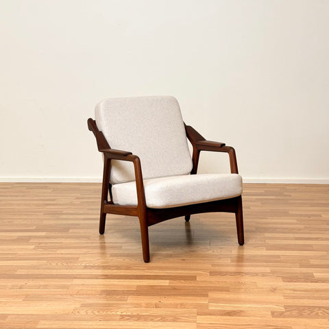 Armchair in solid teak by H. Brockmann-Petersen, 1950s-60s Denmark