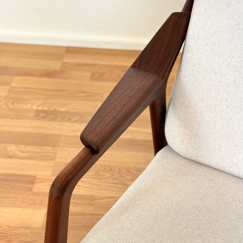 Armchair in solid teak by H. Brockmann-Petersen, 1950s-60s Denmark