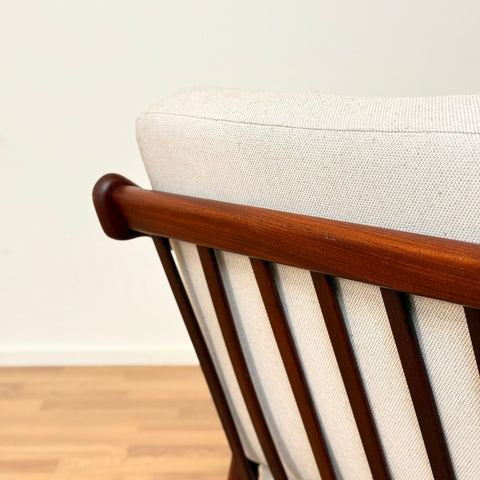 Armchair in solid teak by H. Brockmann-Petersen, 1950s-60s Denmark