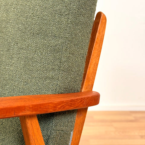 Armchair in solid teak & oak, 1950s-60s