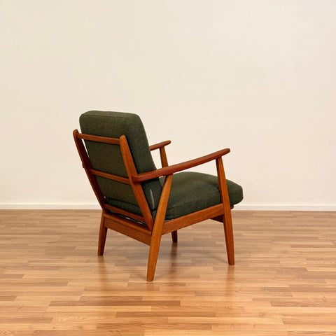 Armchair in solid teak & oak, 1950s-60s