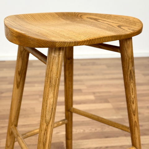 Barstool in solid oak, 1960s/70s - Beyo Vintage