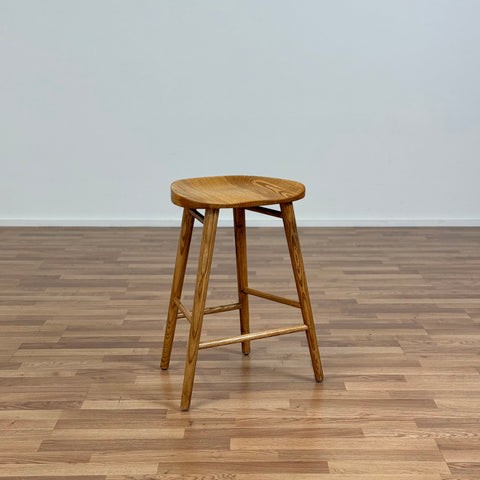 Barstool in solid oak, 1960s/70s - Beyo Vintage