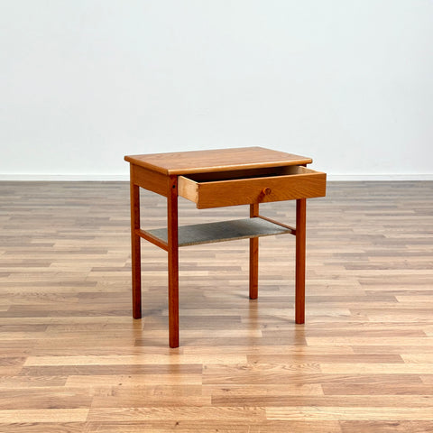 Bedside table in teak, 1970s, Sweden - Beyo Vintage