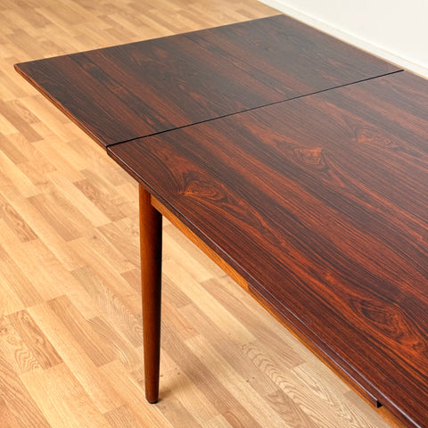Danish dining table in Santos rosewood by Emil Clausen