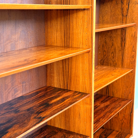 Bookshelf in Santos rosewood, Poul Hundevad, 1950s-60s, Denmark
