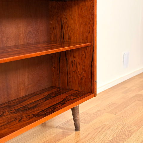 Bookshelf in Santos rosewood, Poul Hundevad, 1950s-60s, Denmark