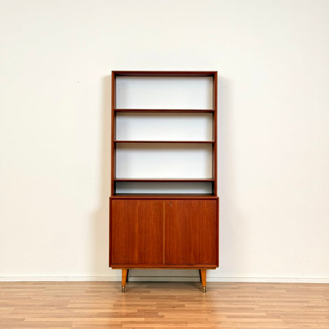 Bookshelf in teak and beech, 1960s-70s, Sweden - Beyo Vintage
