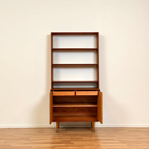 Bookshelf in teak and beech, 1960s-70s, Sweden - Beyo Vintage