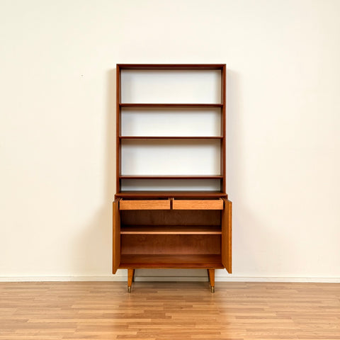 Bookshelf in teak and beech, 1960s-70s, Sweden - Beyo Vintage