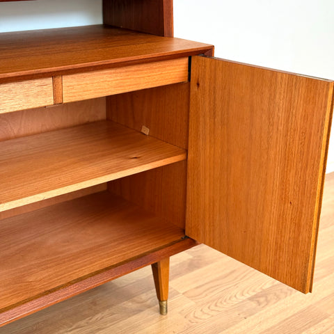 Bookshelf in teak and beech, 1960s-70s, Sweden - Beyo Vintage