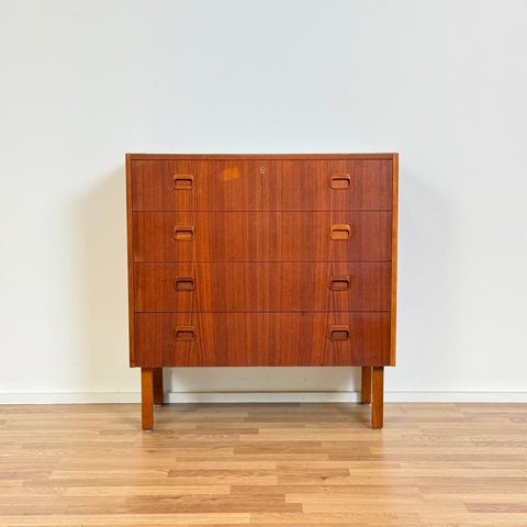 Chest of 4 drawers in teak, 1950s-60s, Sweden - Beyo Vintage